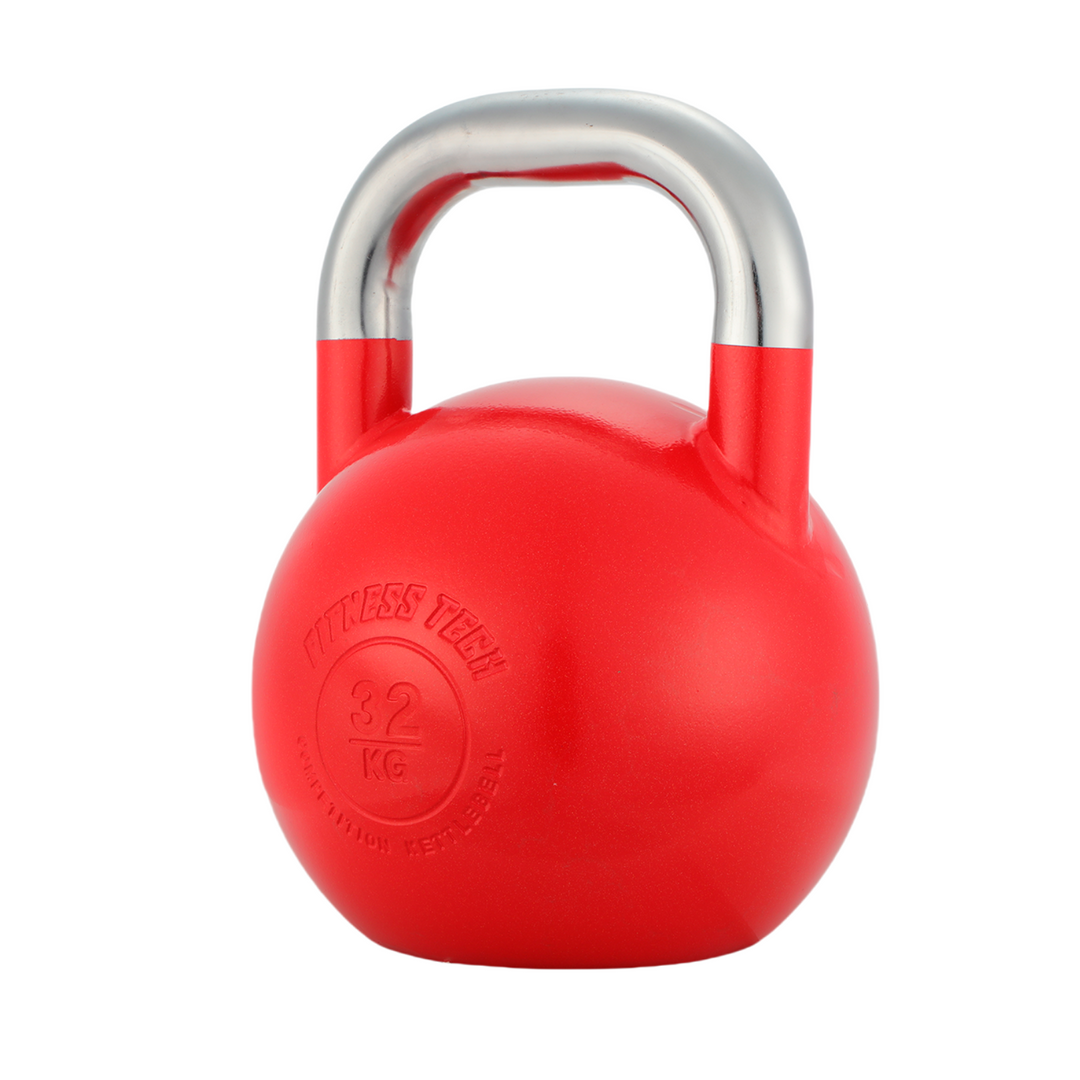 Pack Kettlebells de competición - Pesas Rusas 4-24 kg + rack Fitness Tech