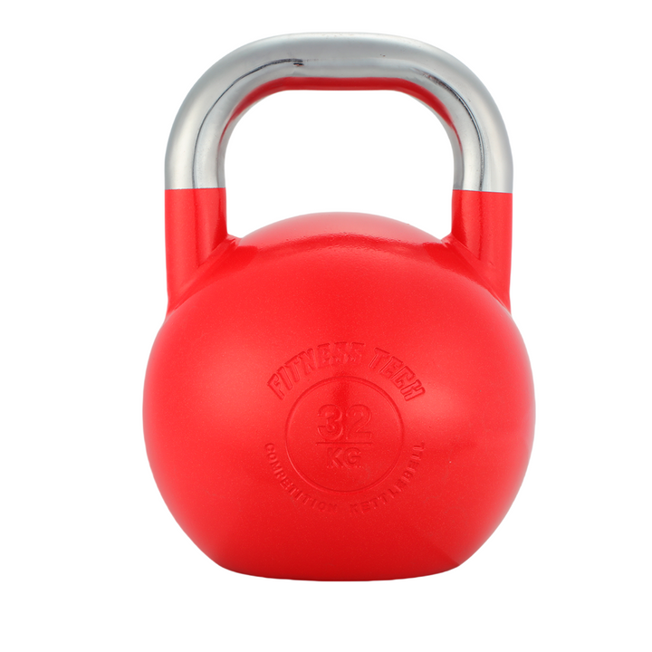 Pack Kettlebells de competición - Pesas Rusas 4-24 kg + rack Fitness Tech