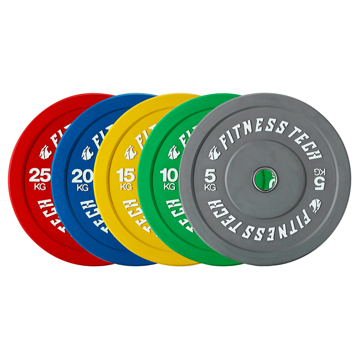 Set 150kg Discos Bumper Plate Colores Alta Resistencia