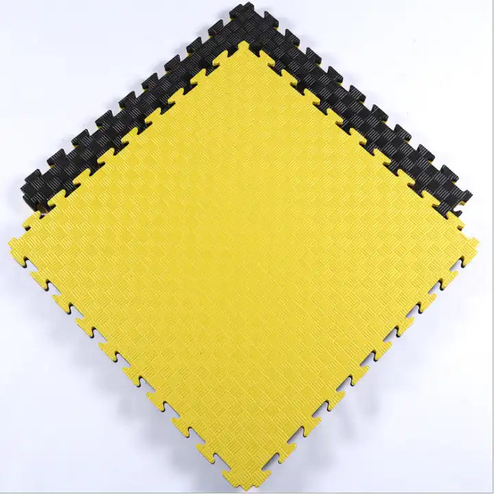 Tatami Profesional Puzzle Negro y Amarillo | Fitness Tech